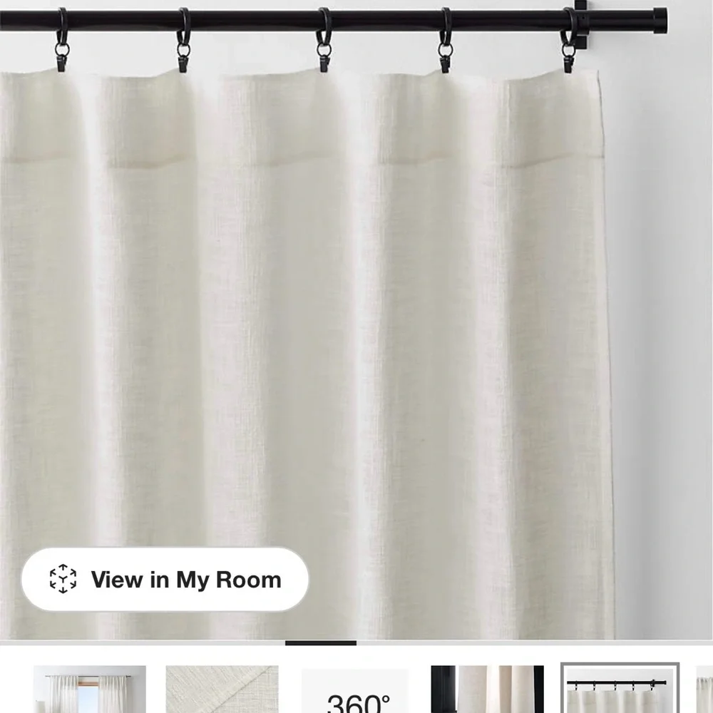 Crate & Barrel Lindstrom Sheer Ivory Curtain Panels